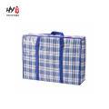 Extra-Large Plastic Checkered Lagerung PP Woven Wäscheservice Einkaufstasche
